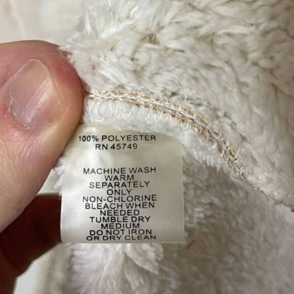 Pure simple natural Vest Womens Small Tan With Hood 100% polyester fuzzy lining - Picture 6 of 8